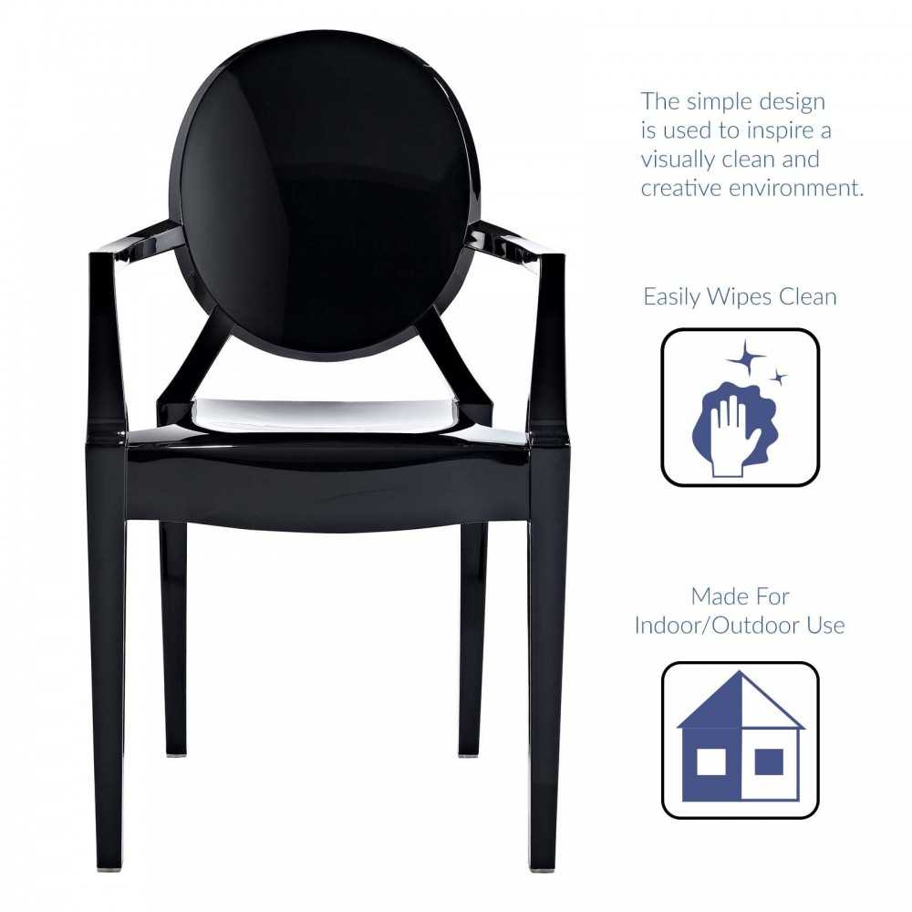 Casper Dining Armchair, Black