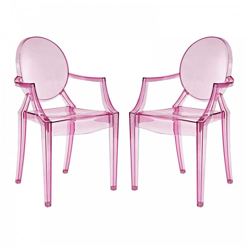 Casper Dining Armchairs Set of 2, Pink