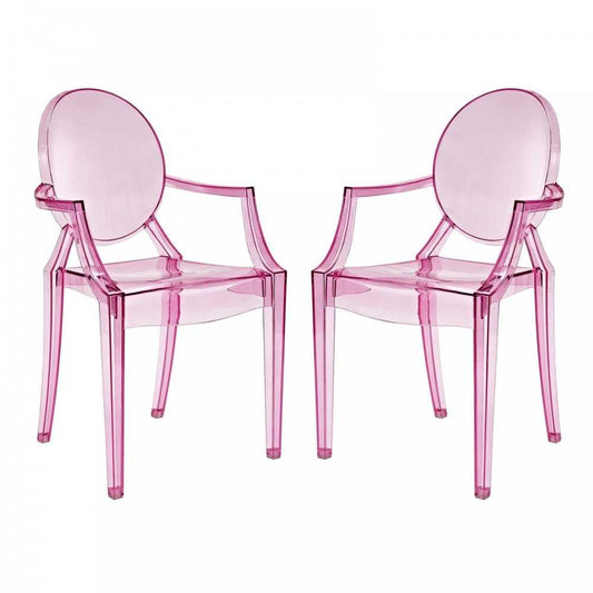 Casper Dining Armchairs Set of 2, Pink