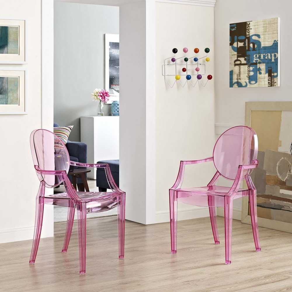 Casper Dining Armchairs Set of 2, Pink