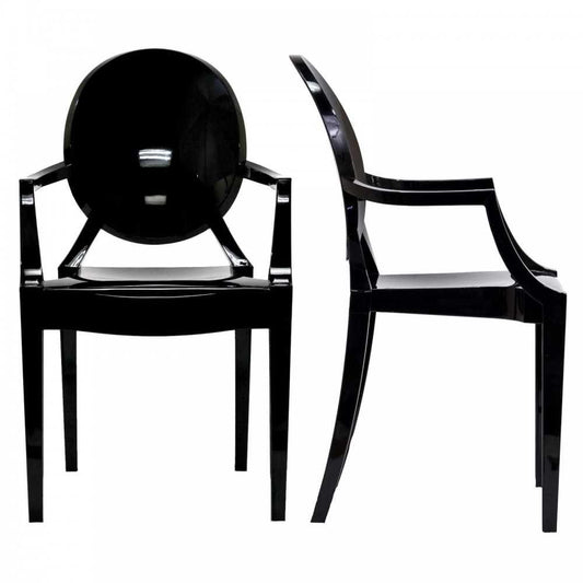 Casper Dining Armchairs Set of 2, Black