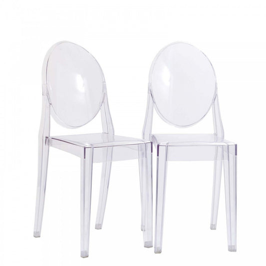 Casper Dining Chairs Set of 2, Clear