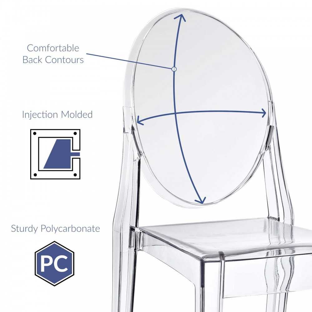 Casper Dining Chairs Set of 2, Clear