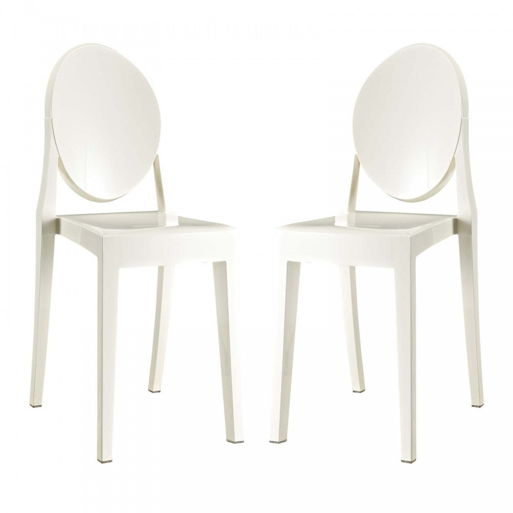 Casper Dining Chairs Set of 2, White