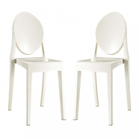 Casper Dining Chairs Set of 2, White