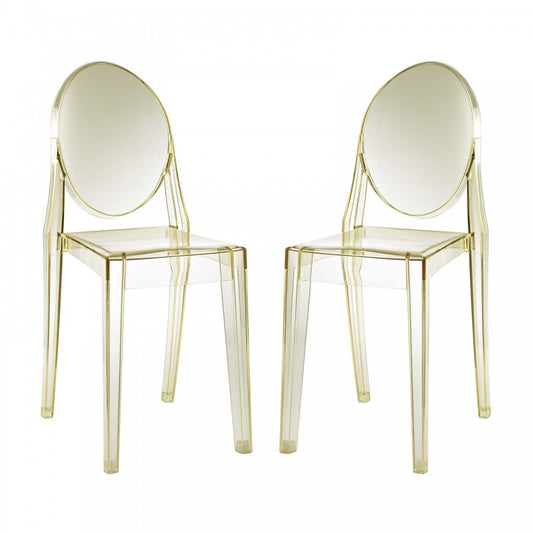 Casper Dining Chairs Set of 2, Yellow