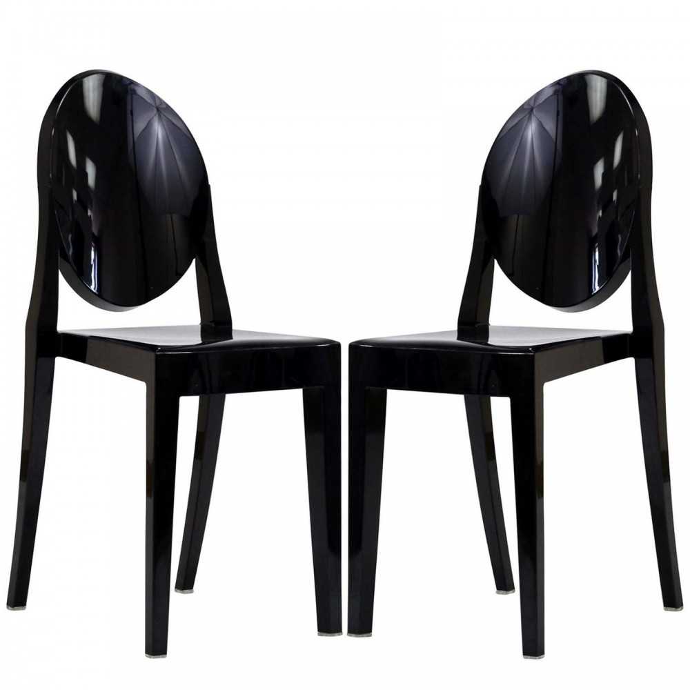 Casper Dining Chairs Set of 2, Black