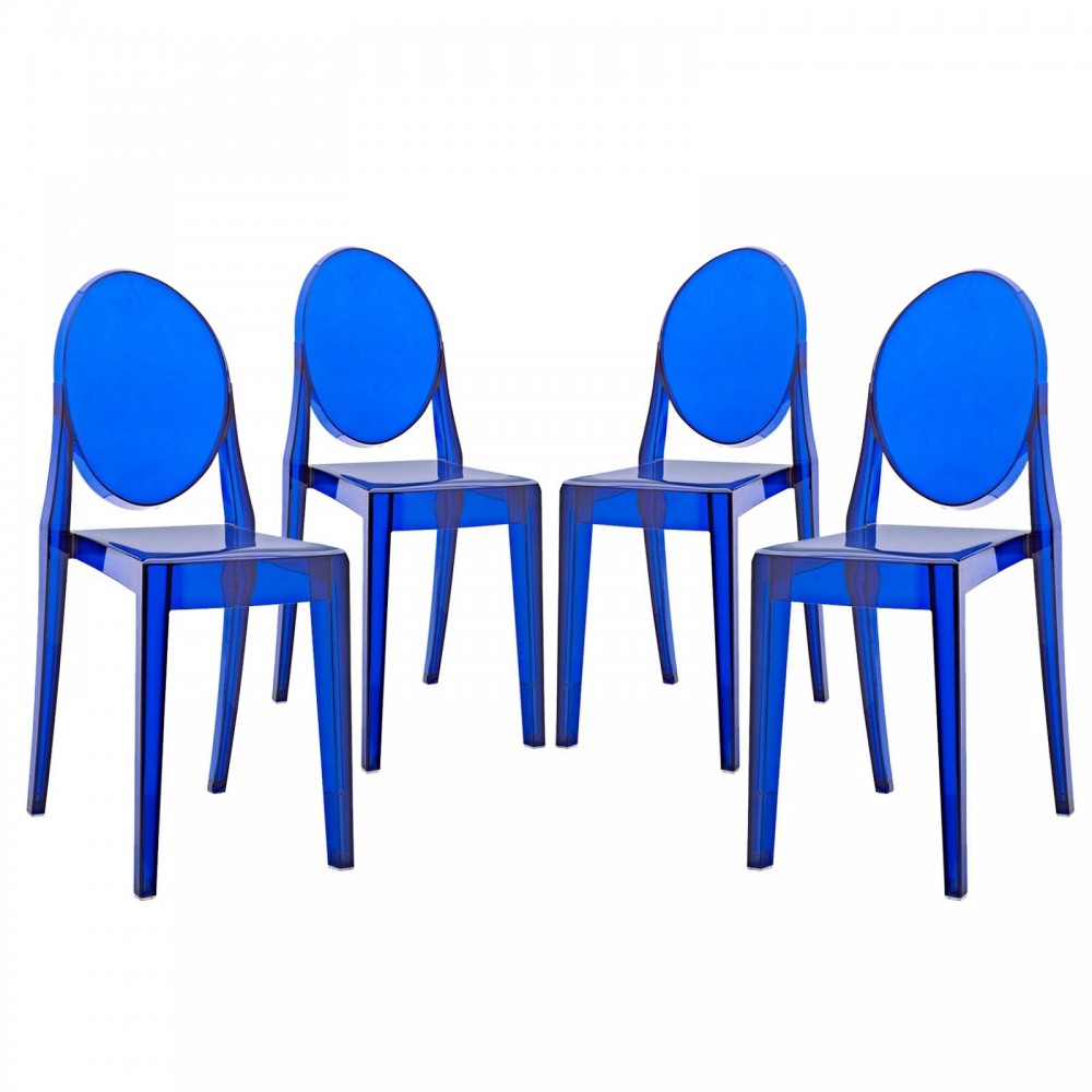 Casper Dining Chairs Set of 4, Blue