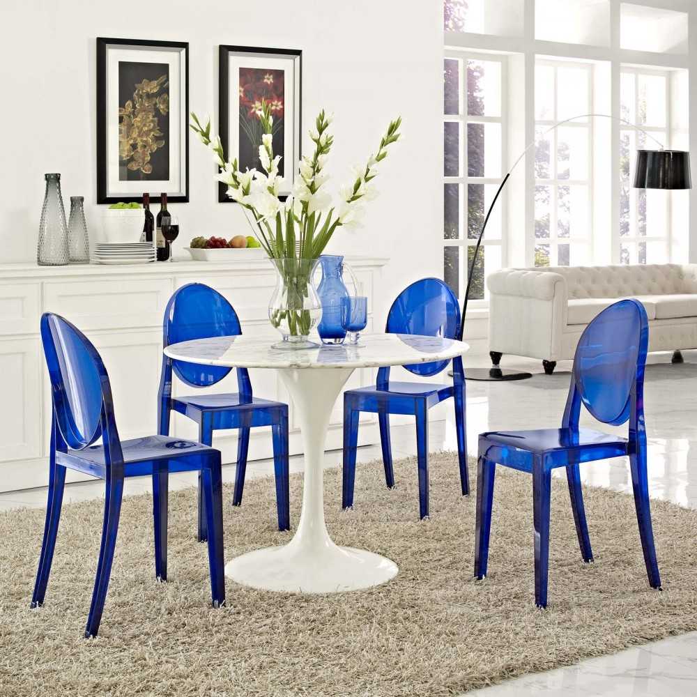 Casper Dining Chairs Set of 4, Blue