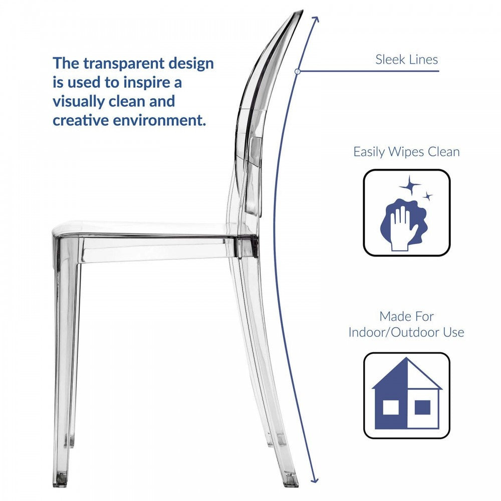 Casper Dining Side Chair, Clear