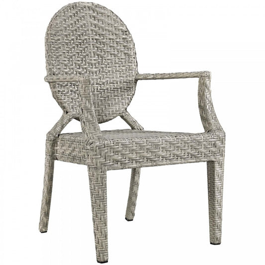 Casper Outdoor Patio Dining Armchair, Light Gray