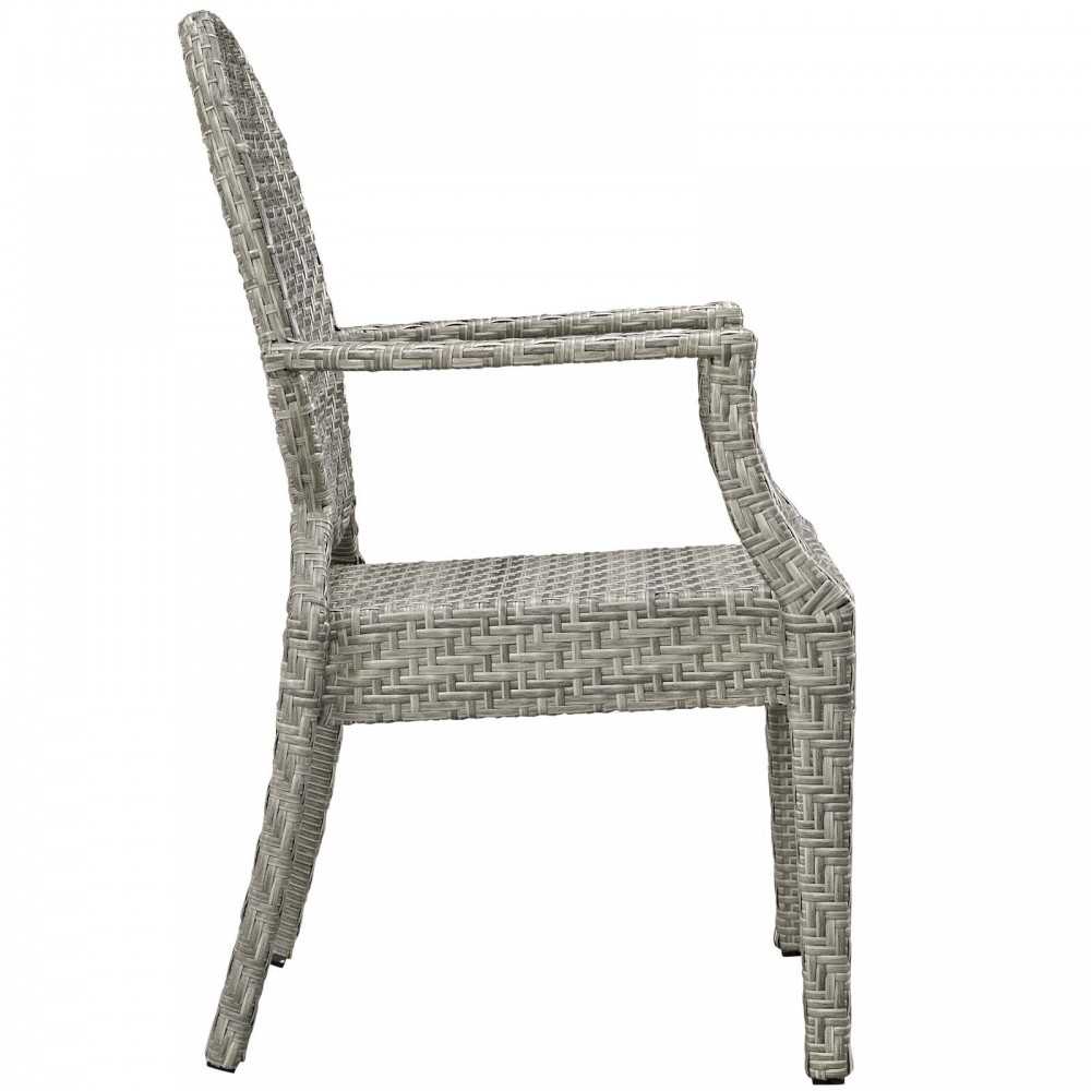 Casper Outdoor Patio Dining Armchair, Light Gray
