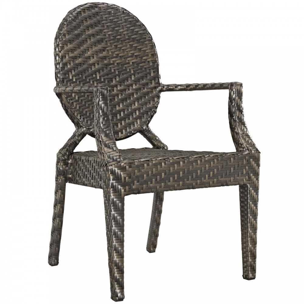 Casper Outdoor Patio Dining Armchair Set of 4, Brown
