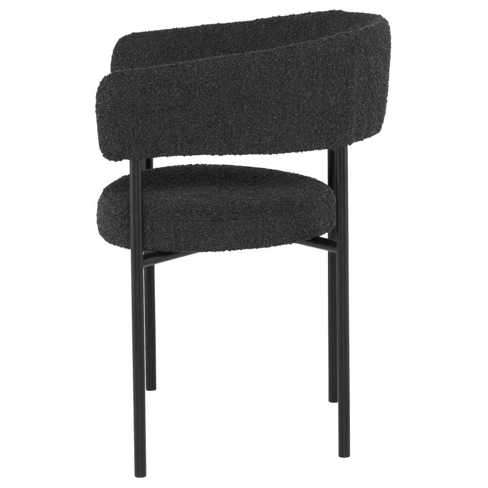 Cassia Licorice Boucle Fabric Dining Chair