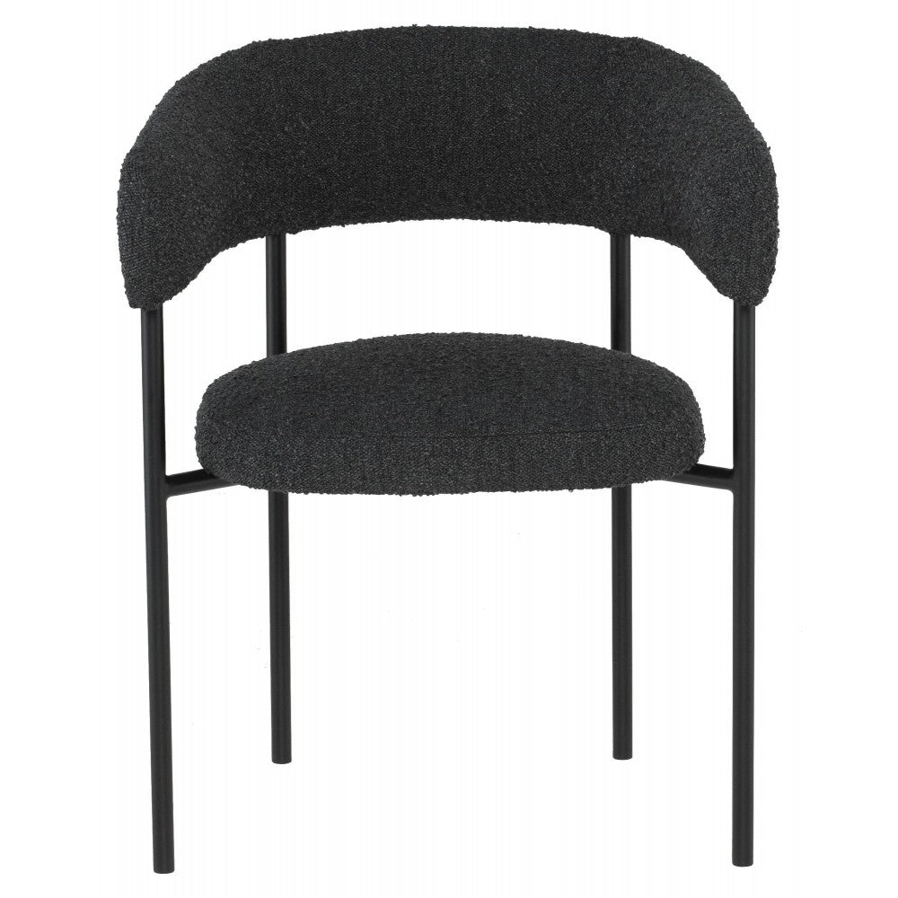 Cassia Licorice Boucle Fabric Dining Chair