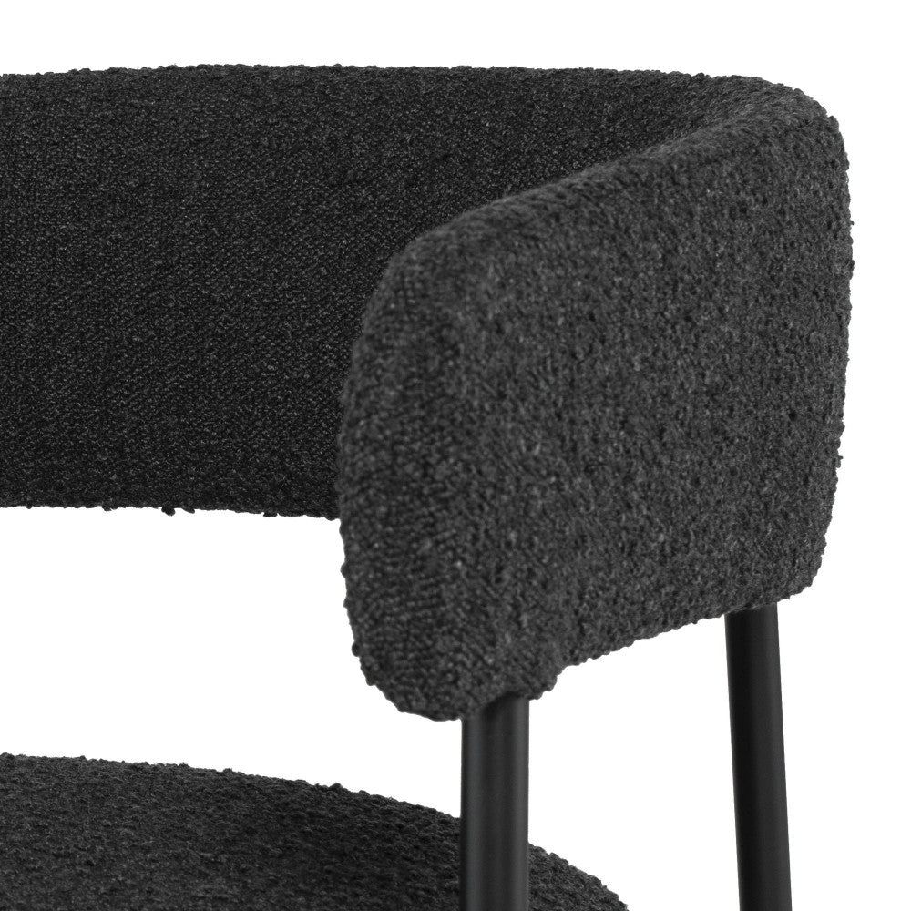 Cassia Licorice Boucle Fabric Occasional Chair