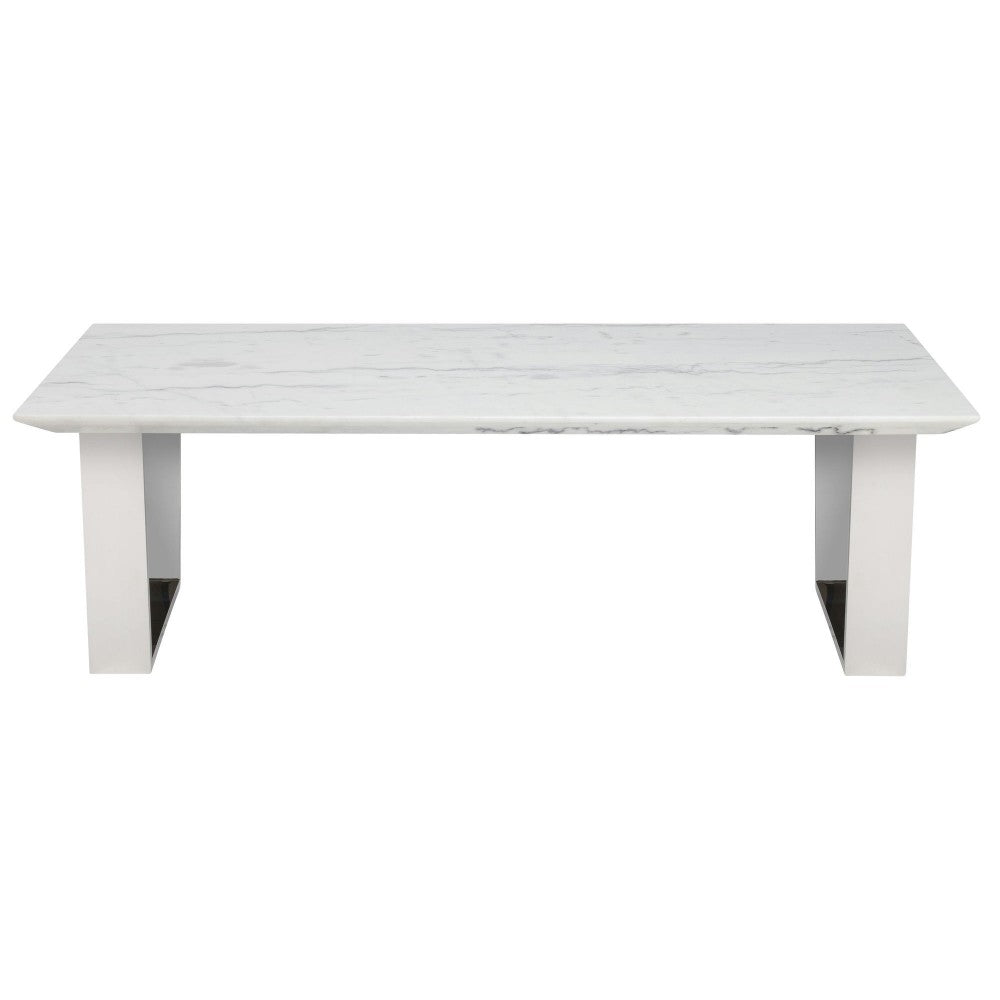 Catrine White Stone Coffee Table, HGNA326