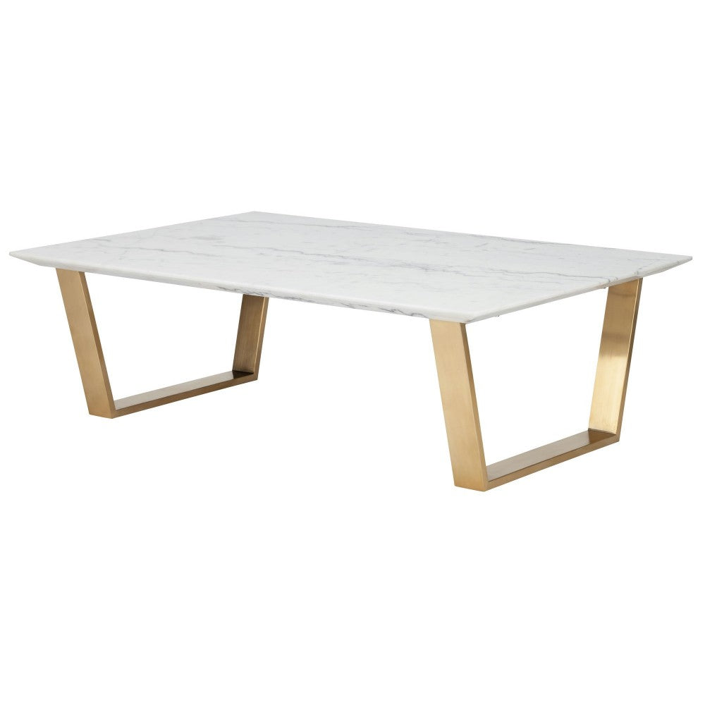 Catrine White Stone Coffee Table, HGSX140