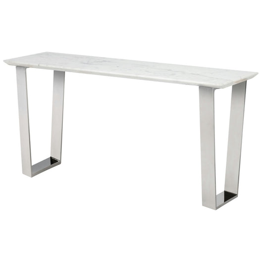 Catrine White Stone Console Table, HGNA325