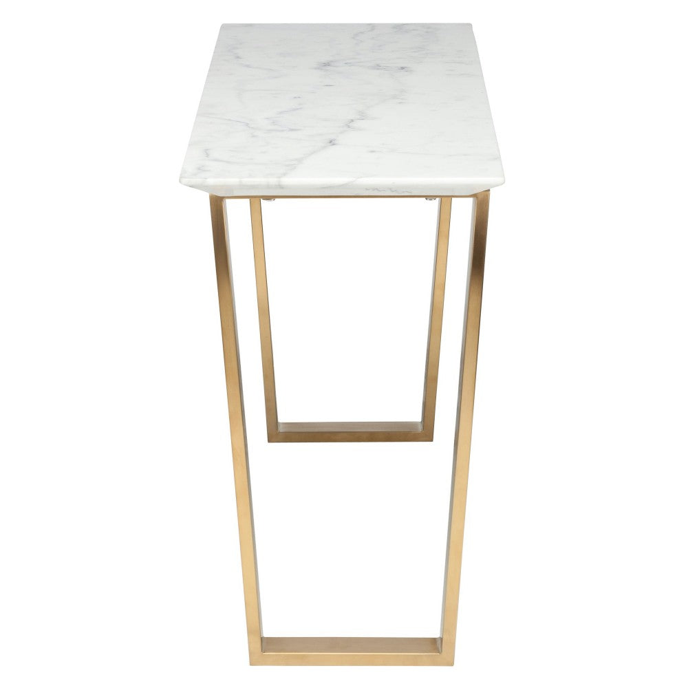 Catrine White Stone Console Table, HGSX141