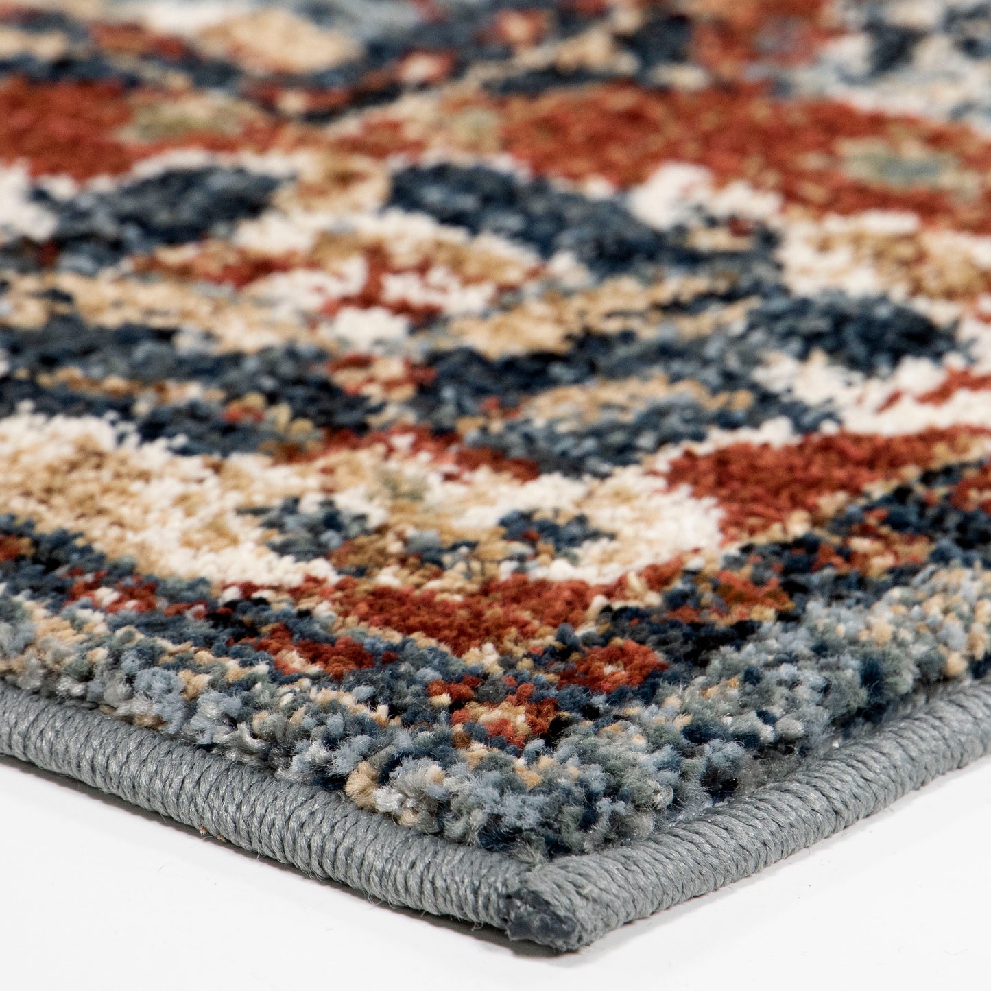 Orian American Heritage Persian Border Indigo 20"X66"