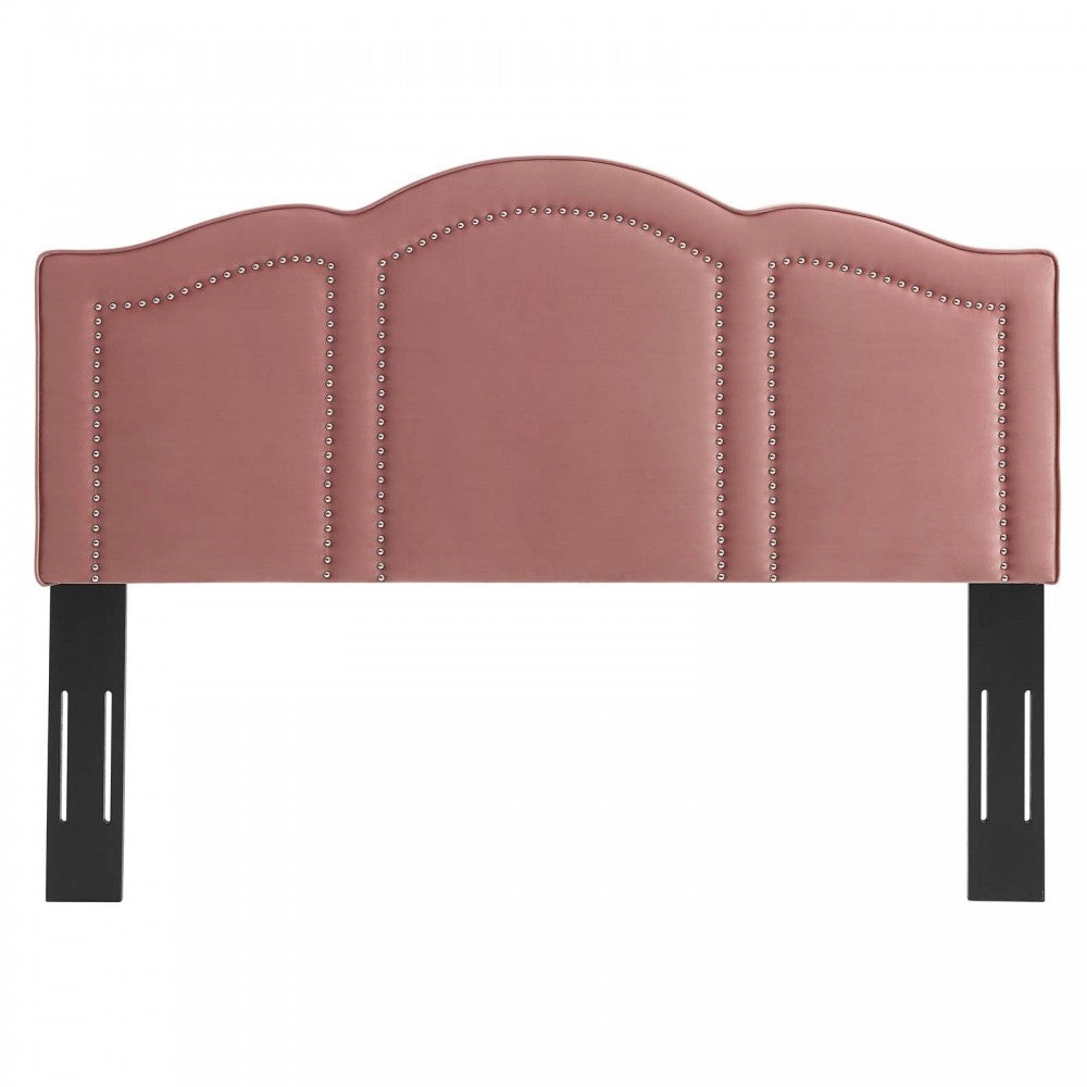 Cecilia Full/Queen Performance Velvet Headboard, Dusty Rose