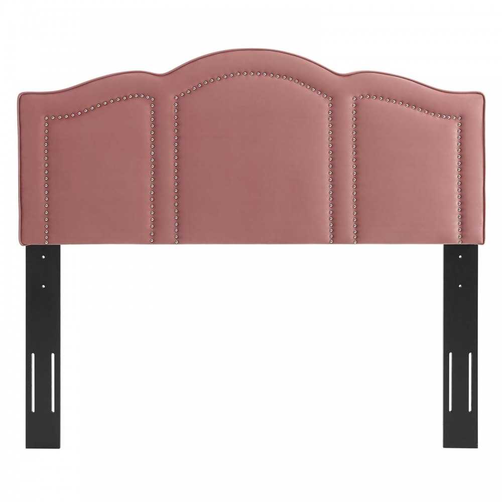 Cecilia Full/Queen Performance Velvet Headboard, Dusty Rose