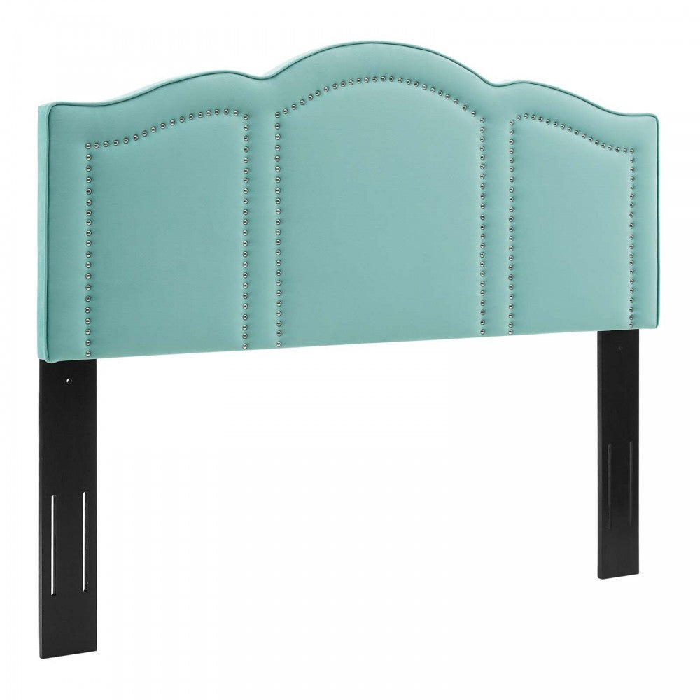 Cecilia Full/Queen Performance Velvet Headboard, Mint