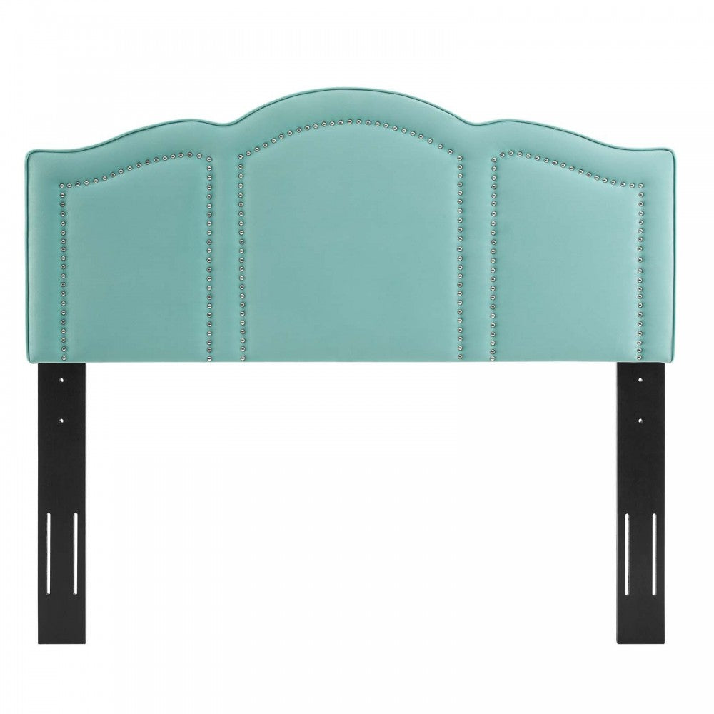 Cecilia Full/Queen Performance Velvet Headboard, Mint