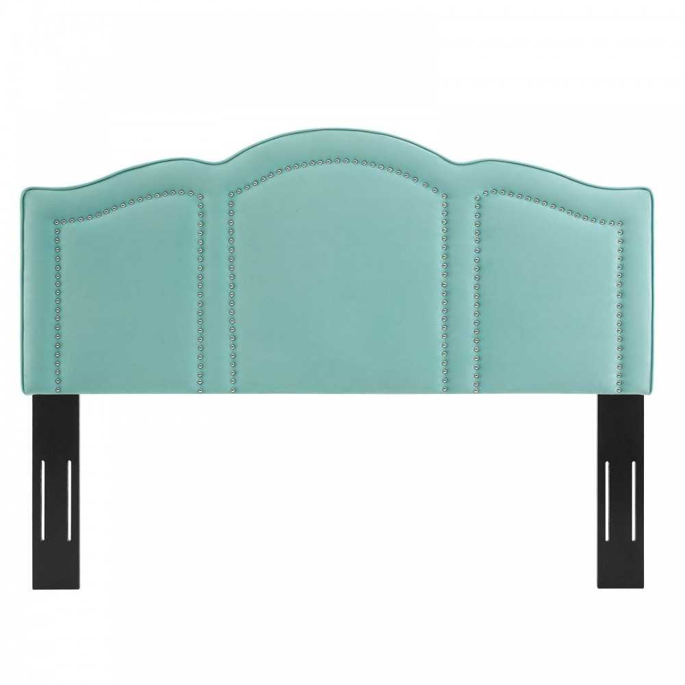 Cecilia Full/Queen Performance Velvet Headboard, Mint