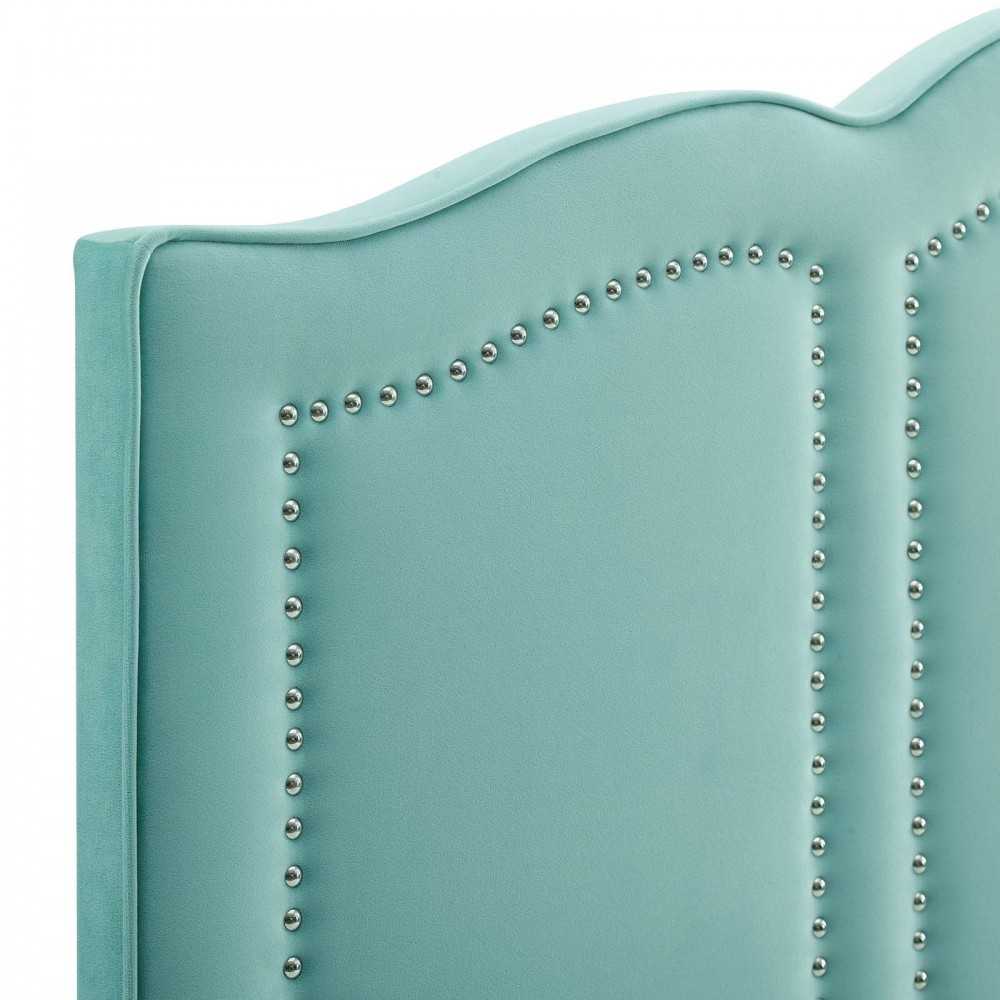 Cecilia Full/Queen Performance Velvet Headboard, Mint