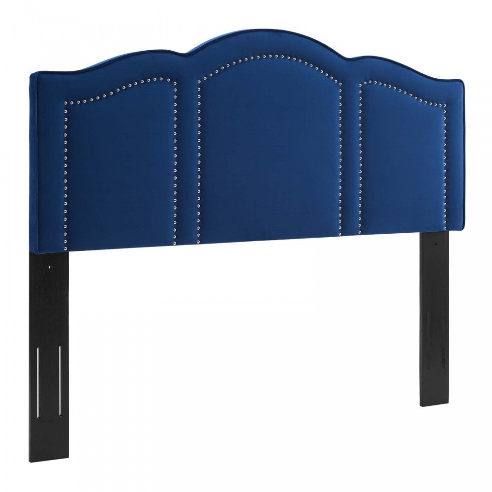 Cecilia Full/Queen Performance Velvet Headboard, Navy