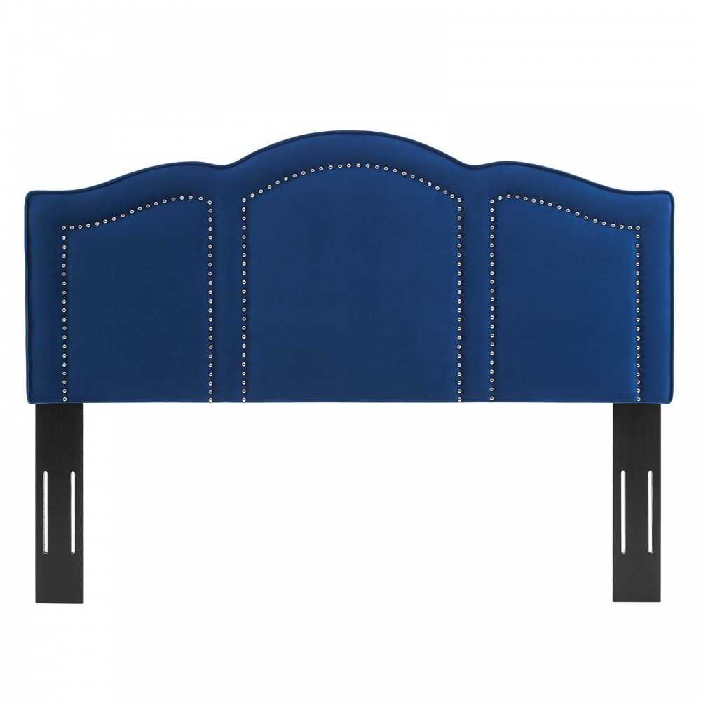 Cecilia Full/Queen Performance Velvet Headboard, Navy