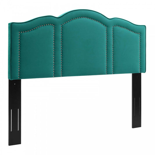 Cecilia Full/Queen Performance Velvet Headboard, Teal