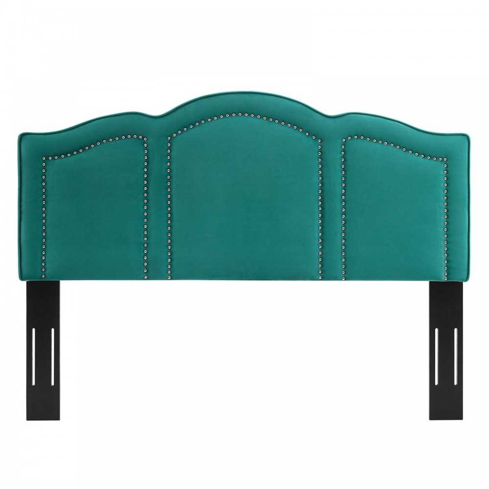 Cecilia Full/Queen Performance Velvet Headboard, Teal