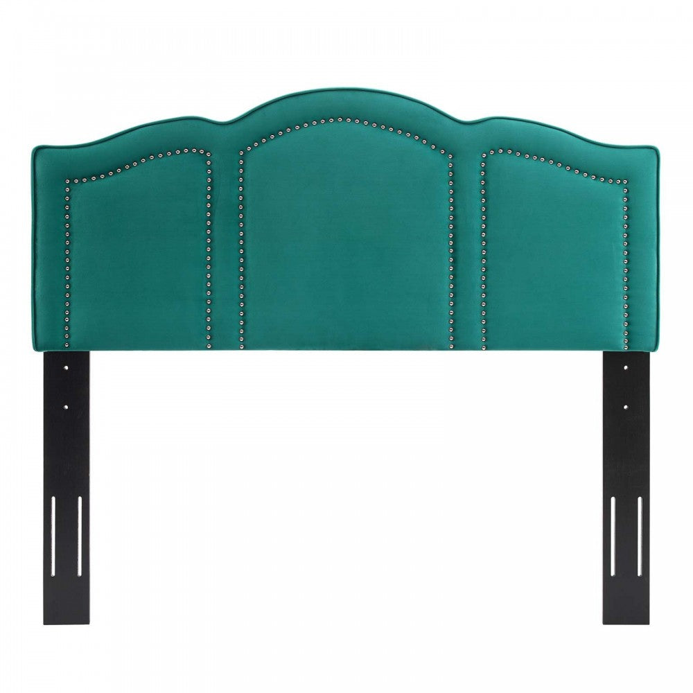 Cecilia Full/Queen Performance Velvet Headboard, Teal