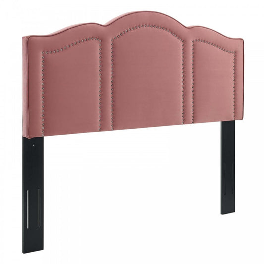 Cecilia King/California King Performance Velvet Headboard, Dusty Rose