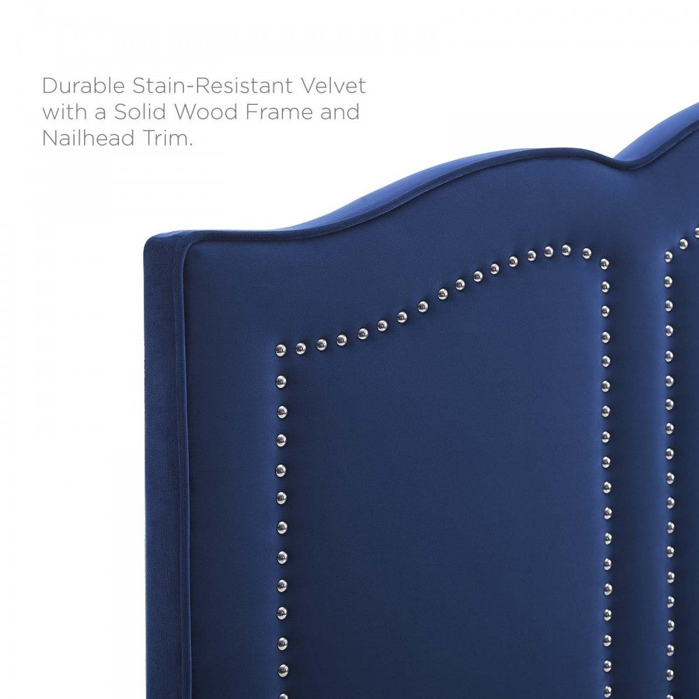 Cecilia King/California King Performance Velvet Headboard, Navy