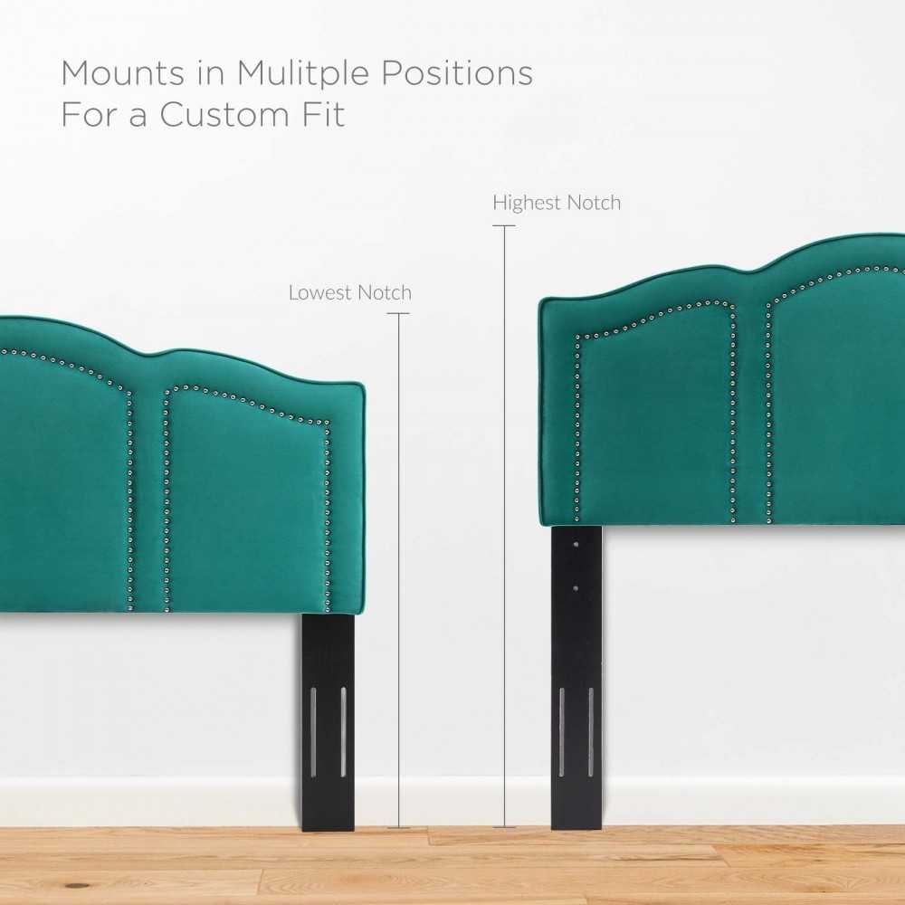 Cecilia King/California King Performance Velvet Headboard, Teal