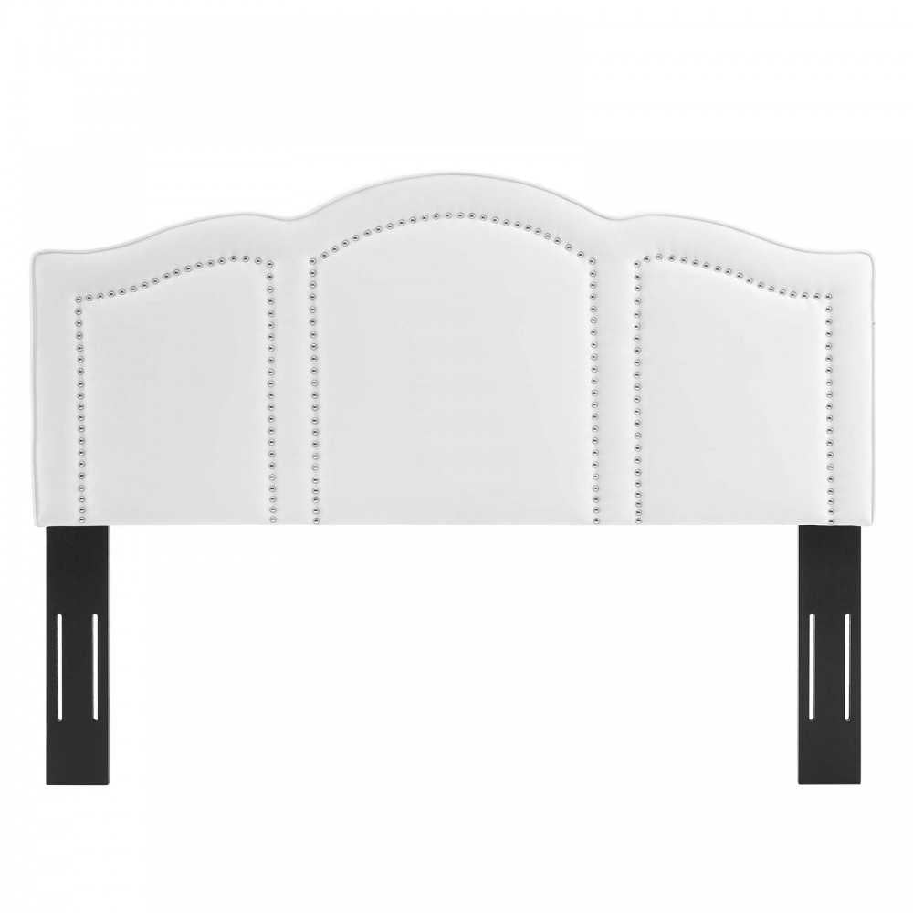 Cecilia King/California King Performance Velvet Headboard, White