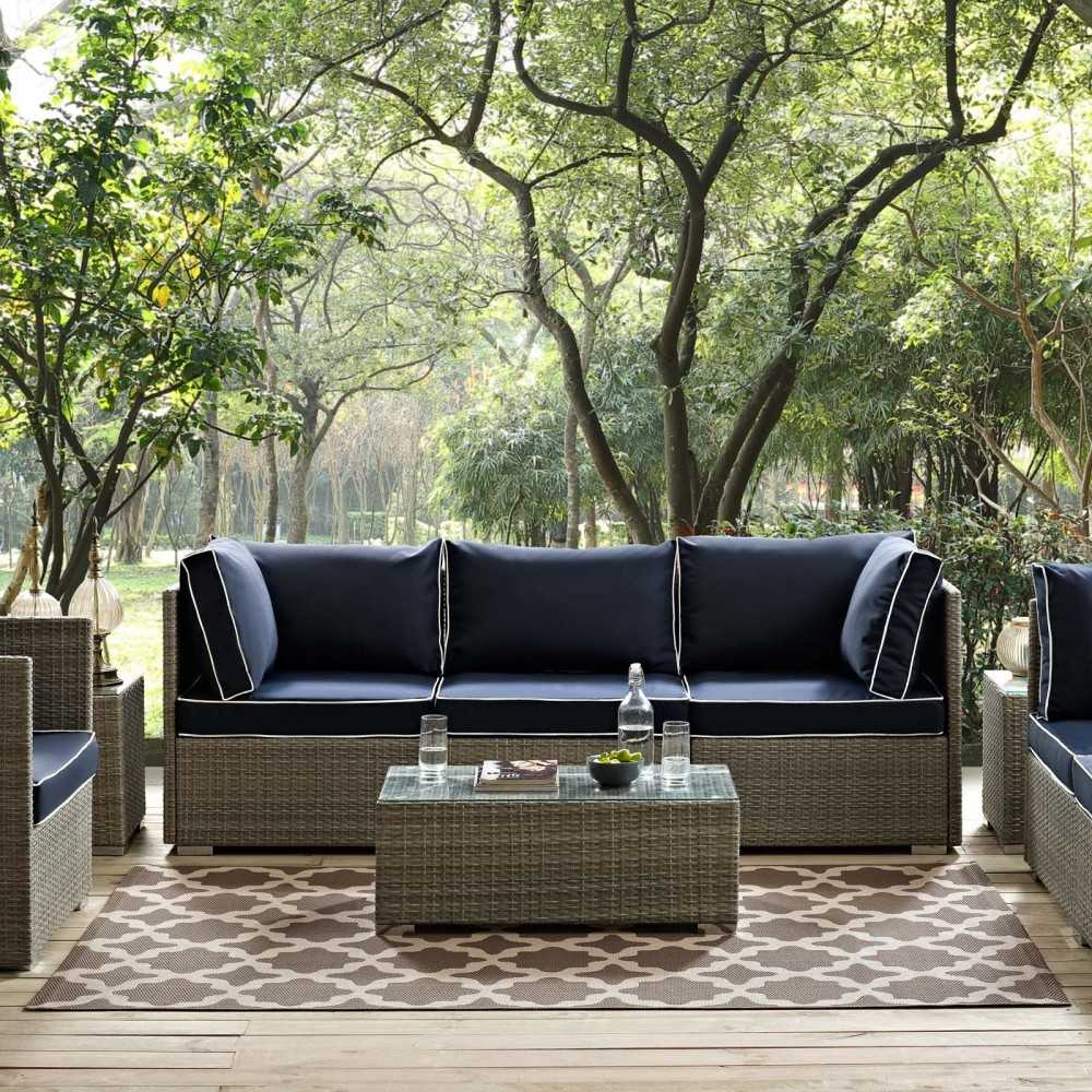 Cerelia Moroccan Trellis 9x12 Indoor and Outdoor Area Rug, Light and Dark Beige