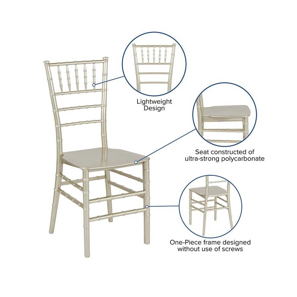 Champagne Resin Stacking Chiavari Chair