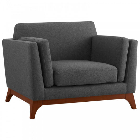 Chance Upholstered Fabric Armchair, Gray