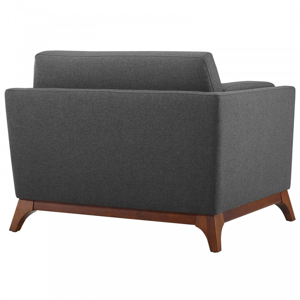 Chance Upholstered Fabric Armchair, Gray