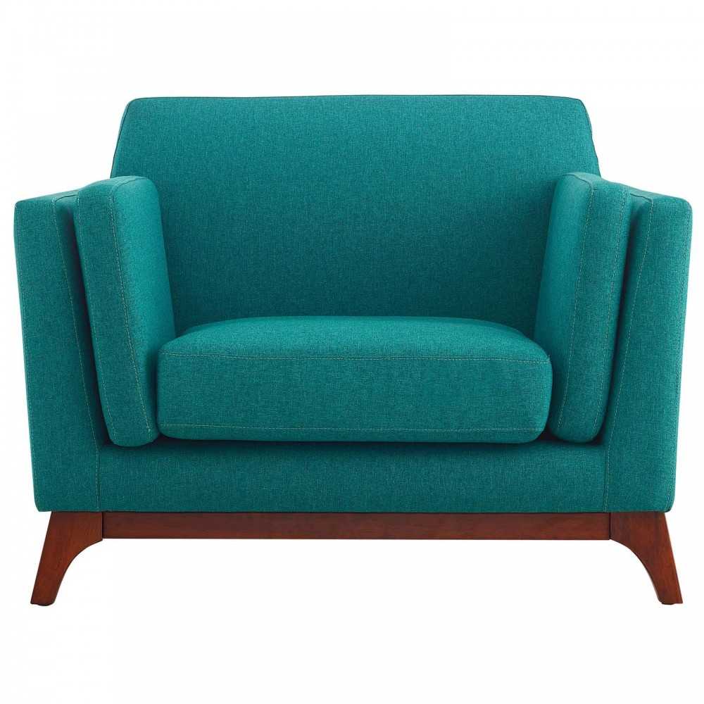Chance Upholstered Fabric Armchair, Teal