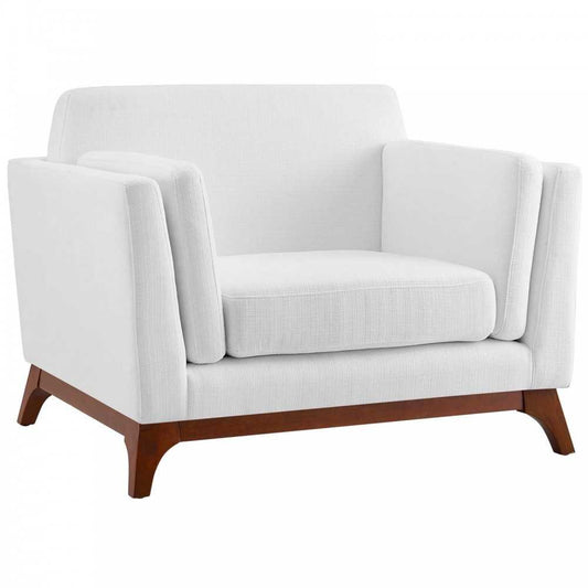 Chance Upholstered Fabric Armchair, White