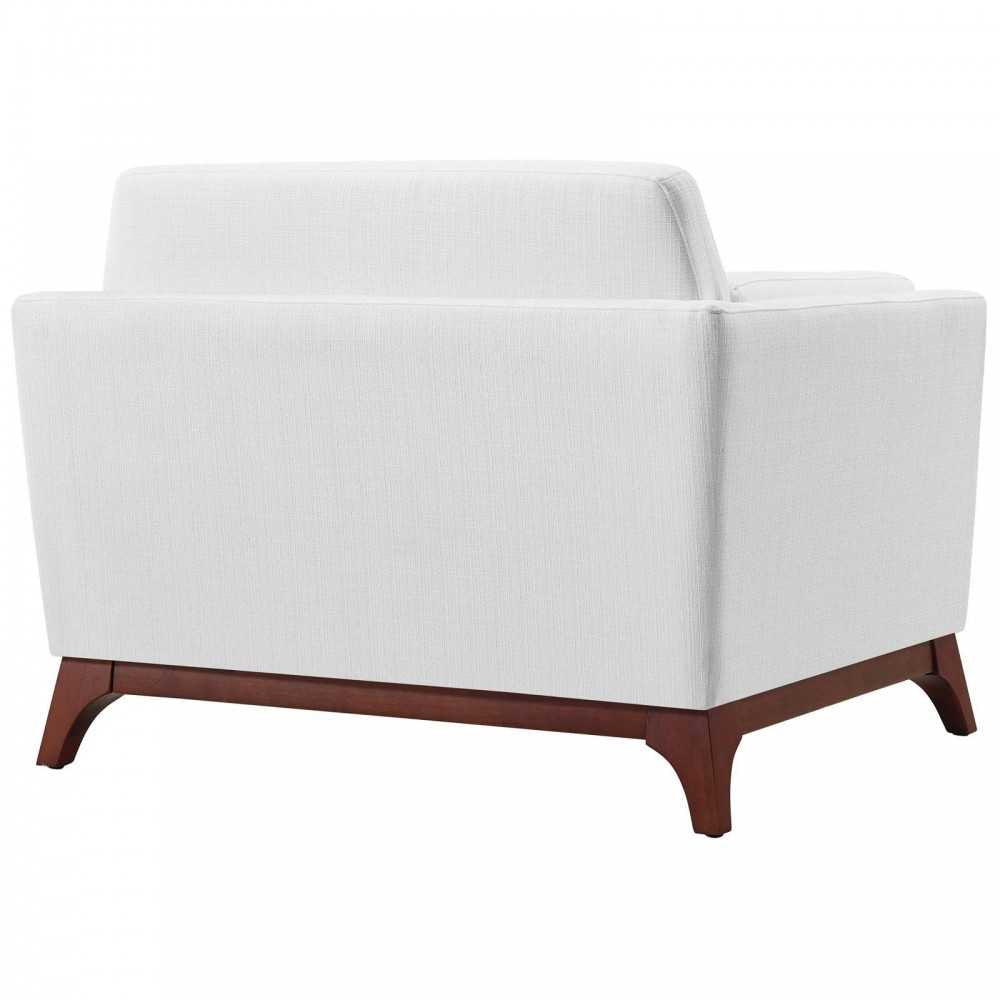 Chance Upholstered Fabric Armchair, White