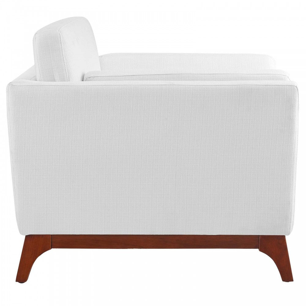 Chance Upholstered Fabric Armchair, White