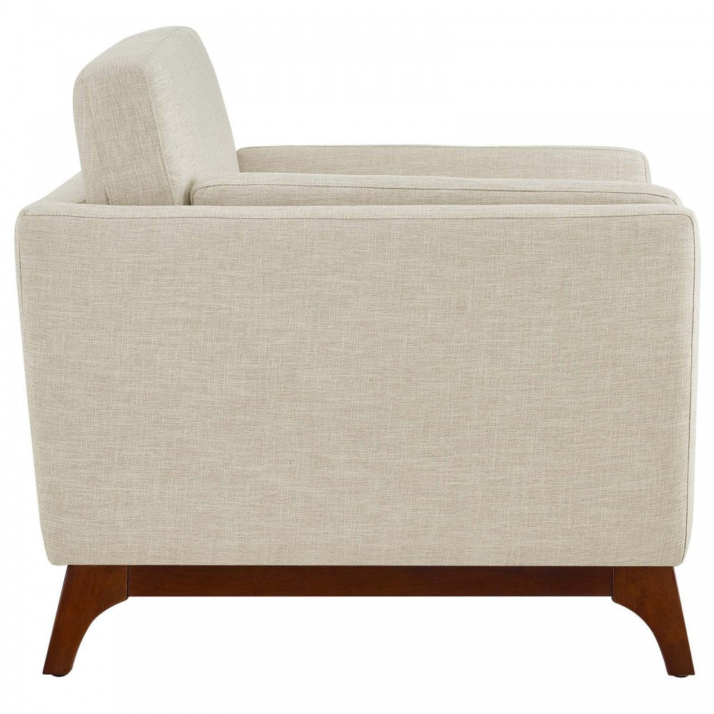 Chance Upholstered Fabric Armchair, Beige