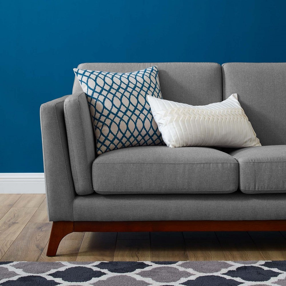 Chance Upholstered Fabric Sofa, Light Gray